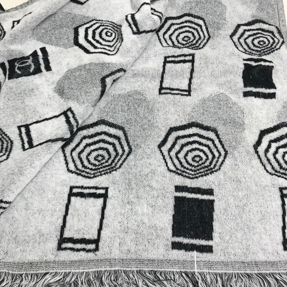 CHANEL towel pile black COCO Mark bath towel pouch Women Used Authentic