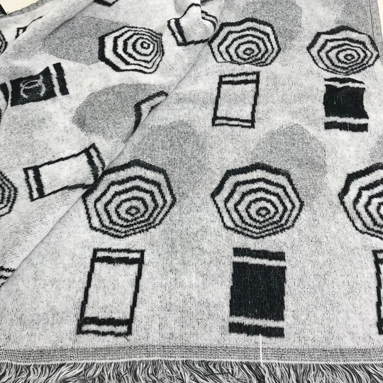 CHANEL towel pile black COCO Mark bath towel pouch Women Used Authentic