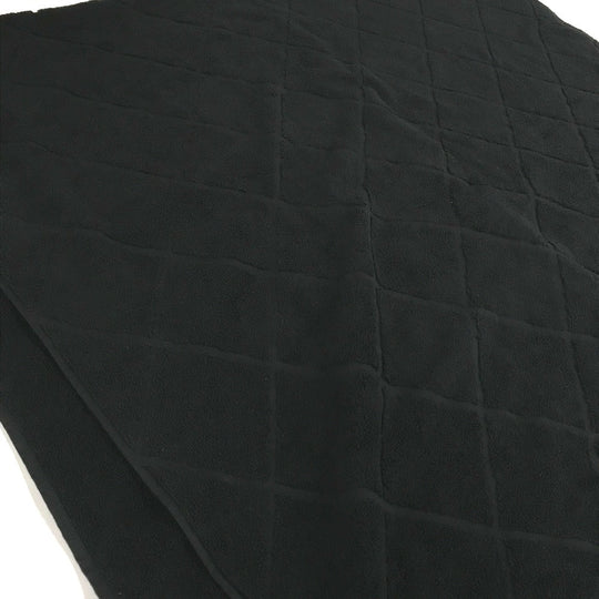 CHANEL towel cotton black COCO Mark CC logo Matrasse Women Used Authentic