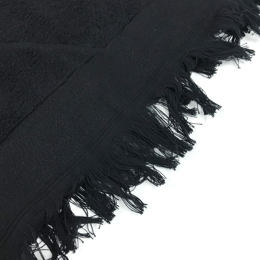 CHANEL towel cotton black COCO Mark CC logo Matrasse Women Used Authentic