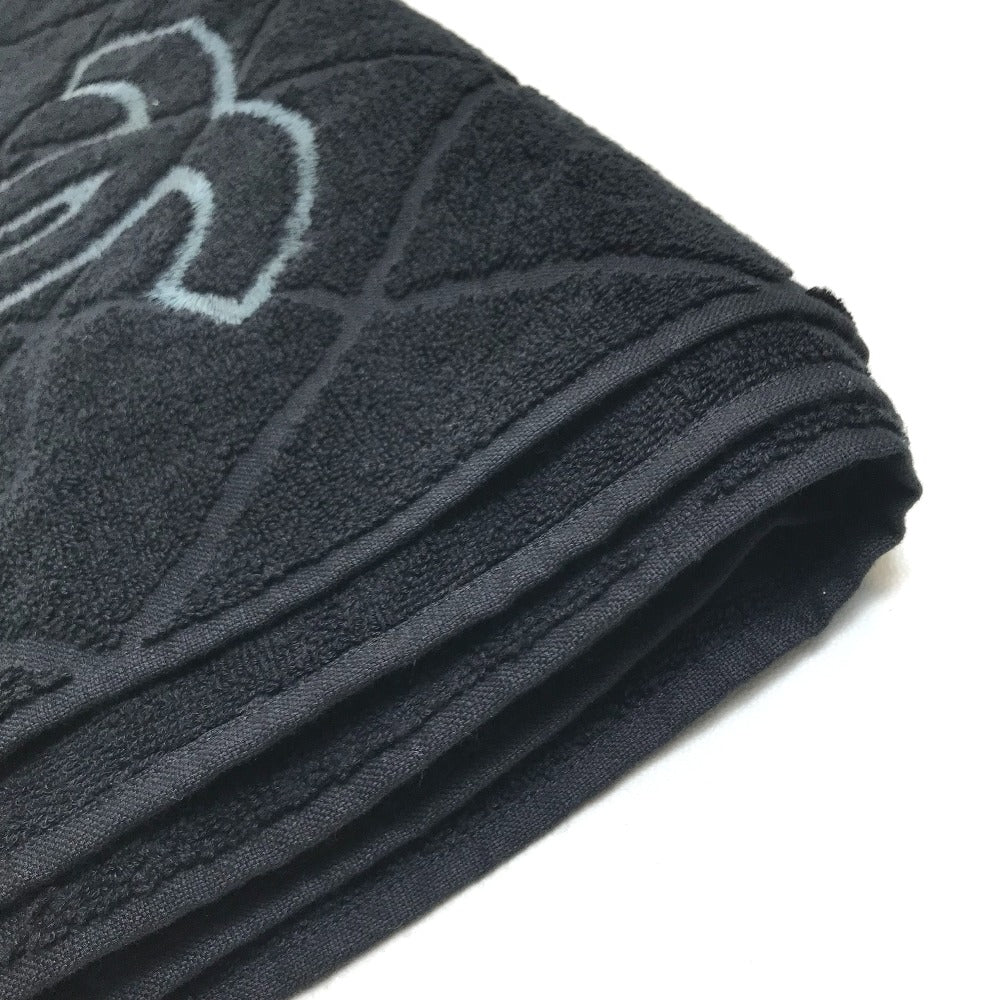 CHANEL towel cotton black COCO Mark CC logo Matrasse Women Used Authentic