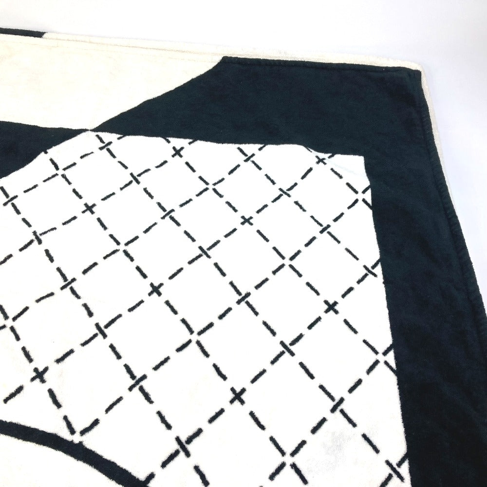 CHANEL towel cotton black blanket interior bath towel CC COCO Mark Lip Design Lips Women Used Authentic