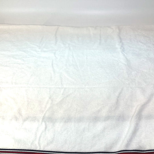 CHANEL towel cotton white 16S CC COCO Mark fringe airlines AIRLINES Women Used Authentic