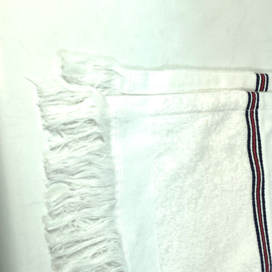 CHANEL towel cotton white 16S CC COCO Mark fringe airlines AIRLINES Women Used Authentic