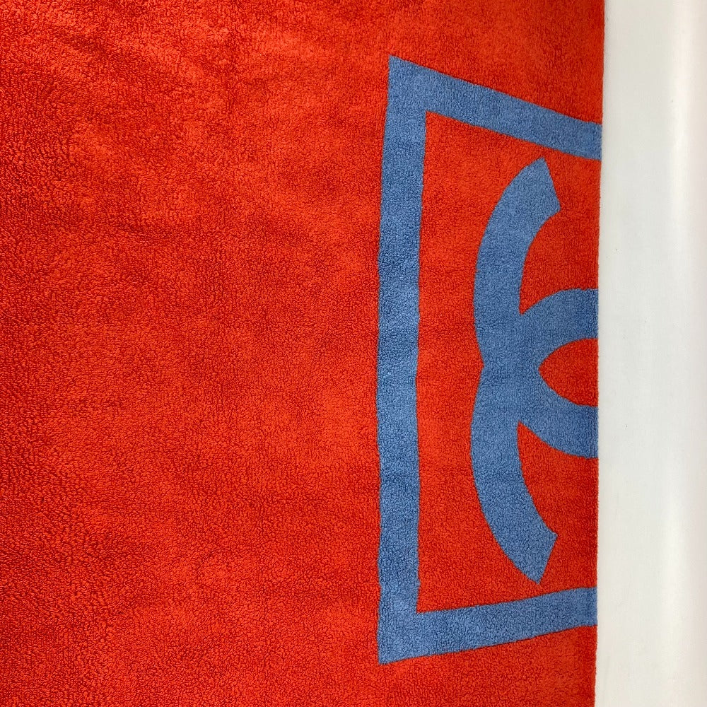 CHANEL towel cotton Red sportssports CC COCO Mark