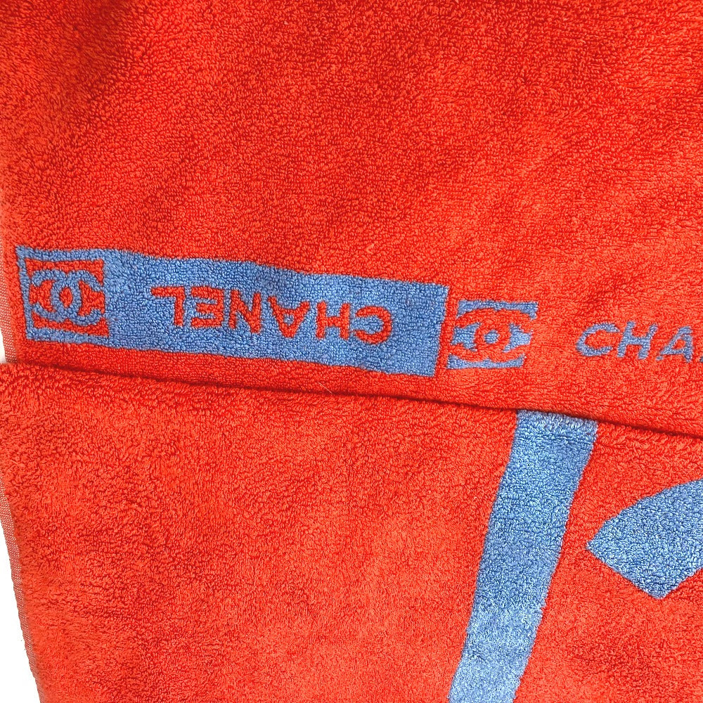 CHANEL towel cotton Red sportssports CC COCO Mark