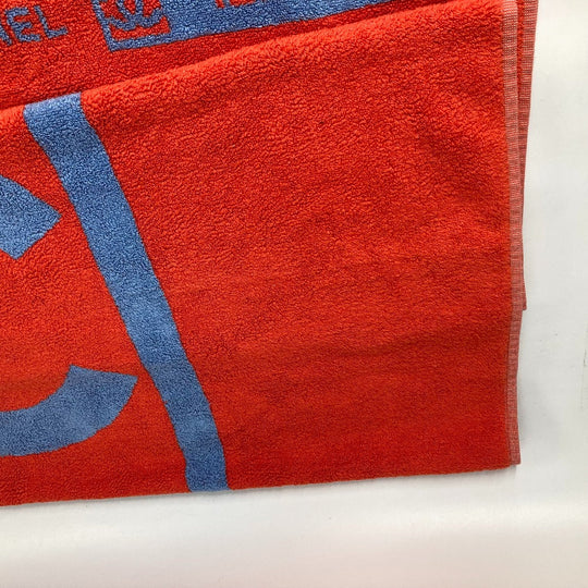 CHANEL towel cotton Red sportssports CC COCO Mark