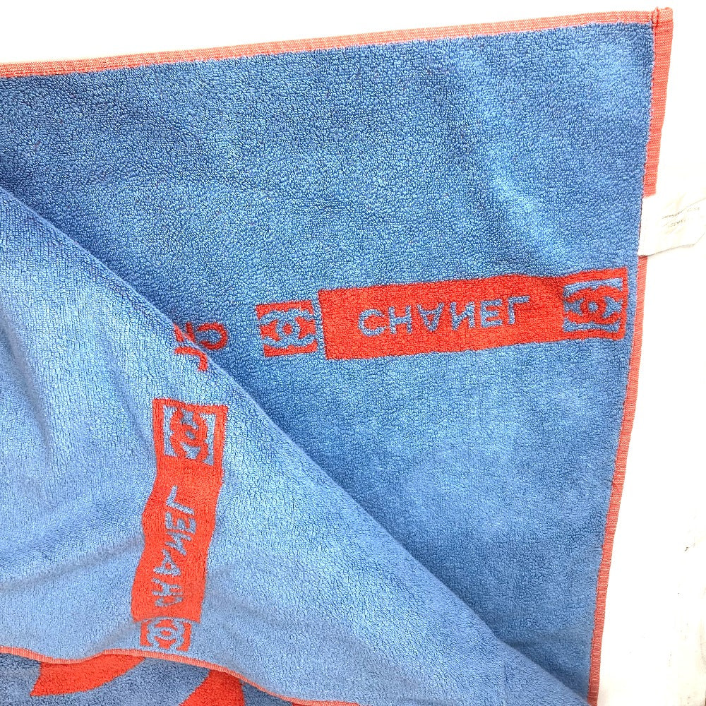 CHANEL towel cotton Red sportssports CC COCO Mark