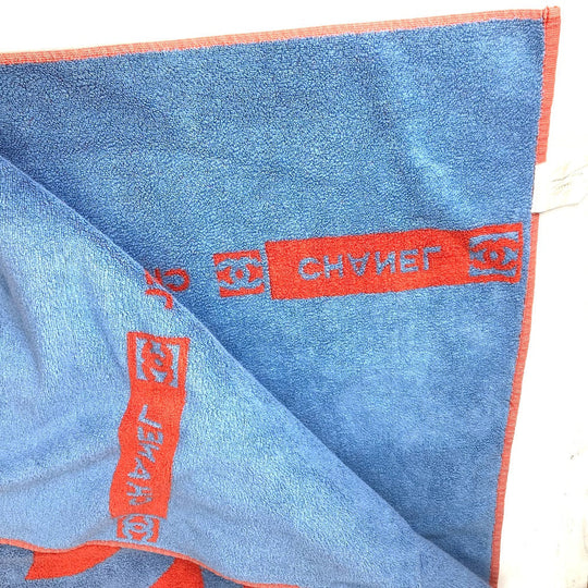 CHANEL towel cotton Red sportssports CC COCO Mark