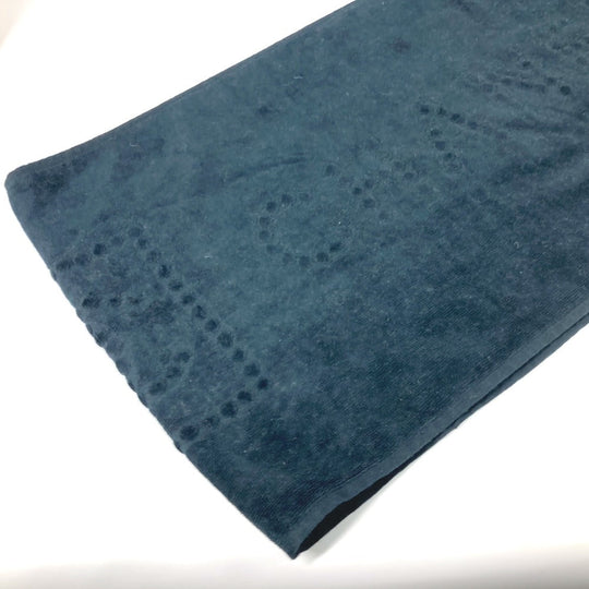 CHANEL towel cotton black Sports SPORTS CC COCO Mark Fringe Women Used Authentic