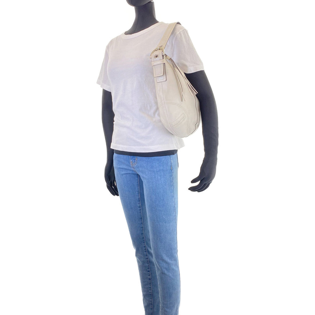 COACH Shoulder Bag D05S-8A03 leather white