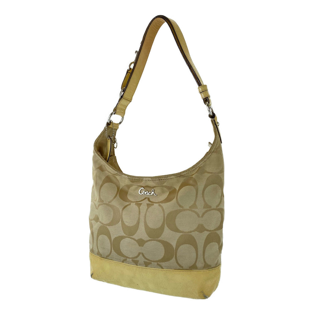COACH Shoulder Bag D1171-F17490 canvas beige Signature