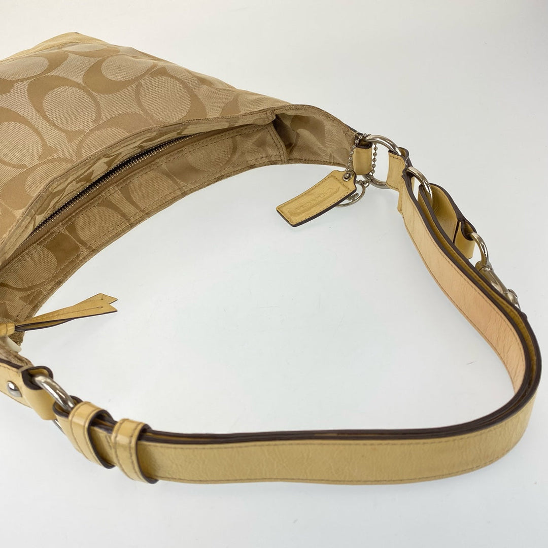 COACH Shoulder Bag D1171-F17490 canvas beige Signature