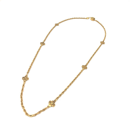 CHANEL Necklace metal gold Clover