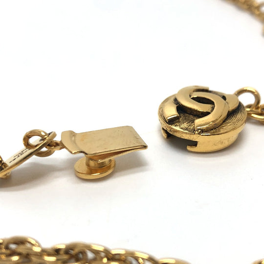 CHANEL Necklace metal gold Clover
