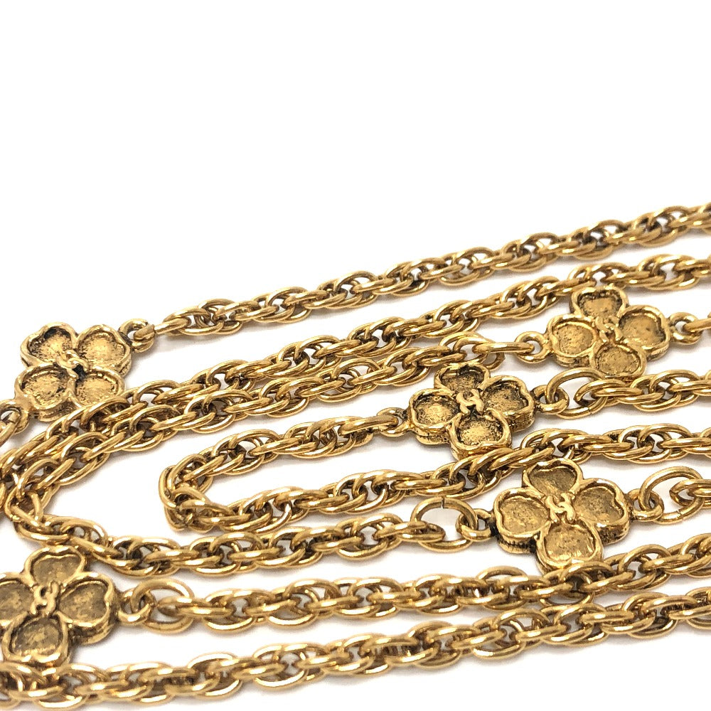 CHANEL Necklace metal gold Clover