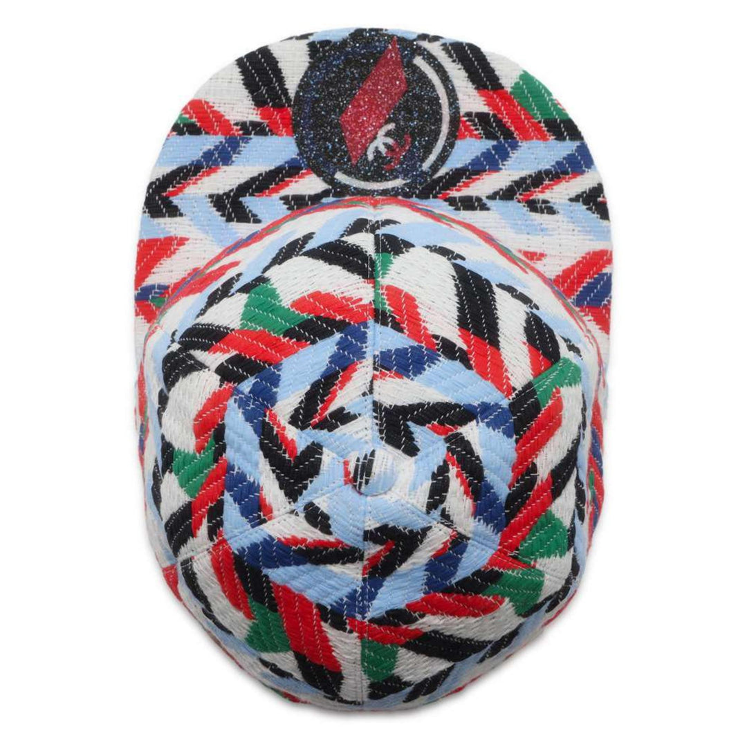CHANEL Airline Cotton Multicolor Baseball Cap Preloved
