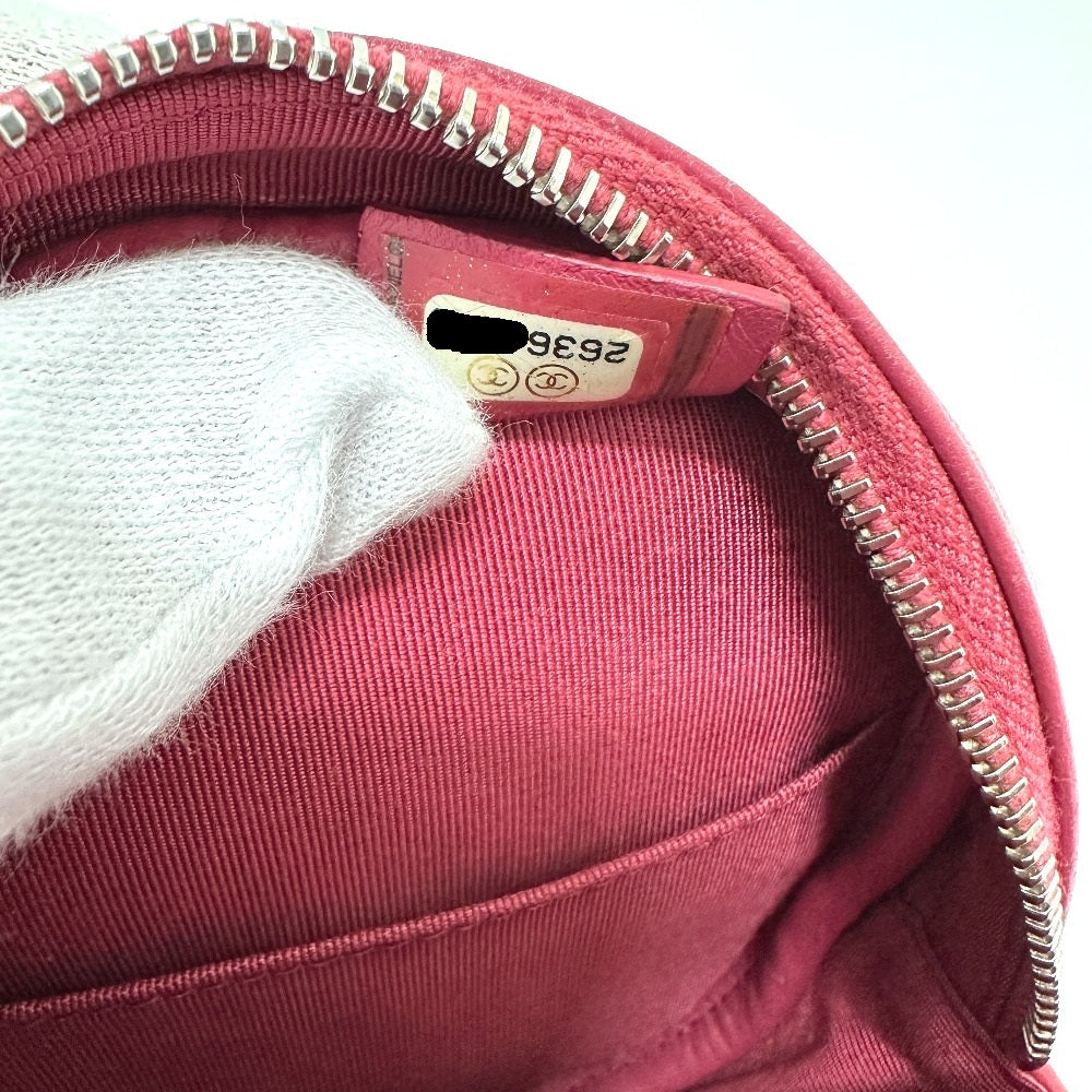 CHANEL Shoulder Bag lambskin beige COCO Mark round Women Used Authentic