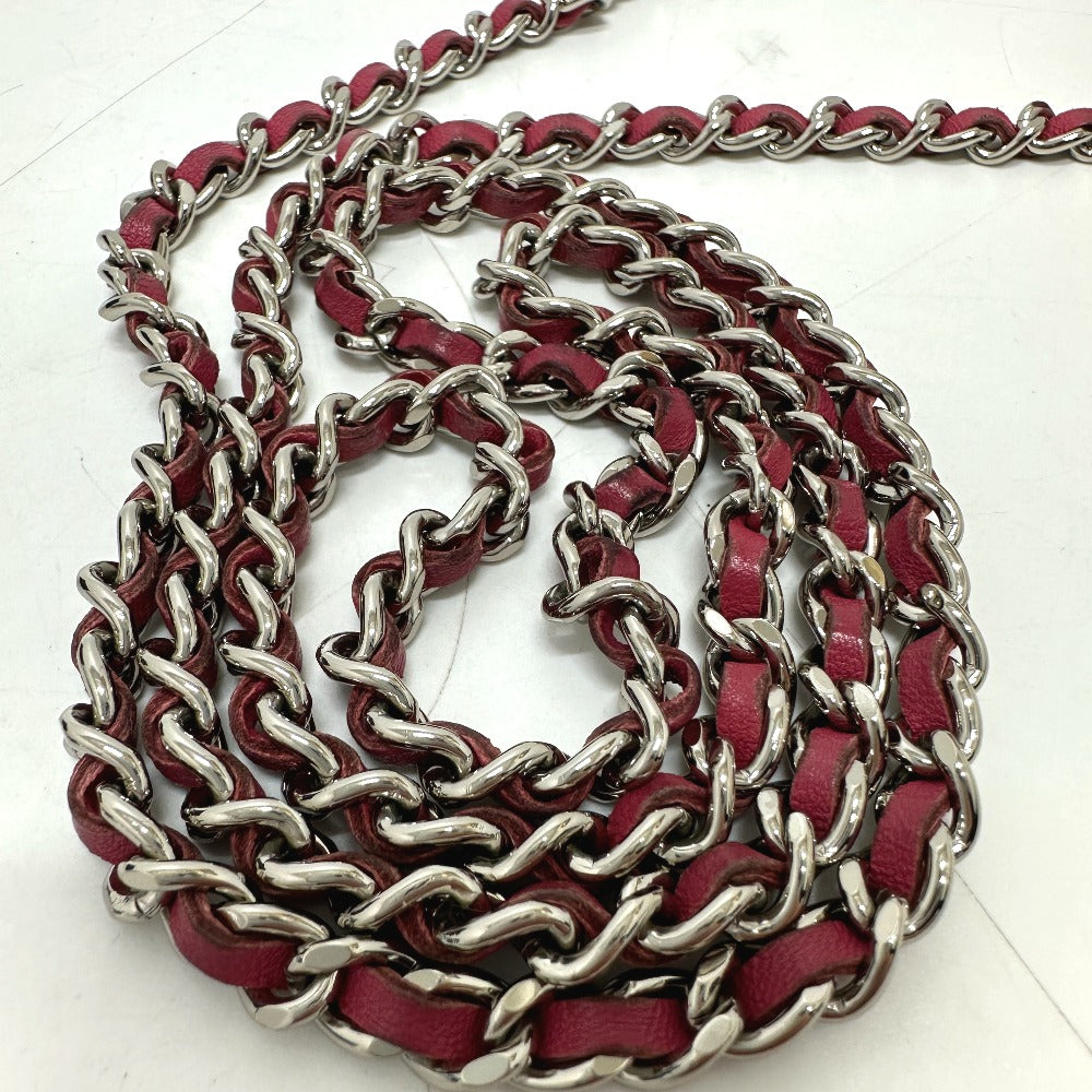 CHANEL Shoulder Bag lambskin beige COCO Mark round Women Used Authentic