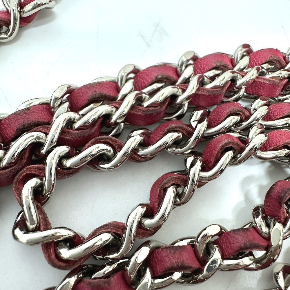 CHANEL Shoulder Bag lambskin beige COCO Mark round Women Used Authentic