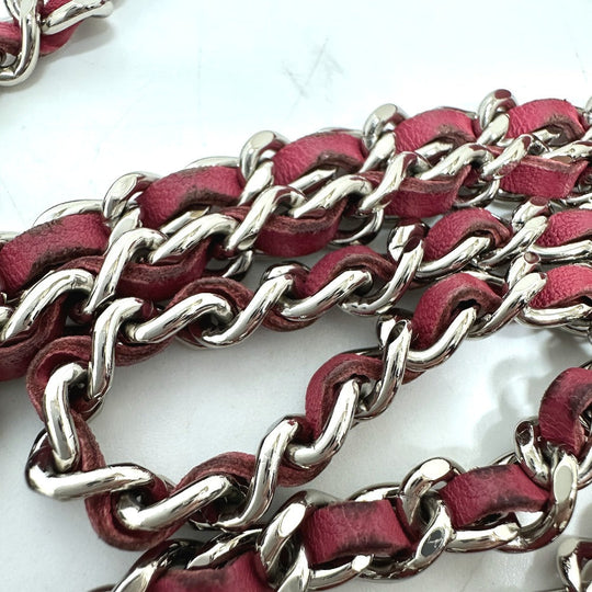 CHANEL Shoulder Bag lambskin beige COCO Mark round Women Used Authentic