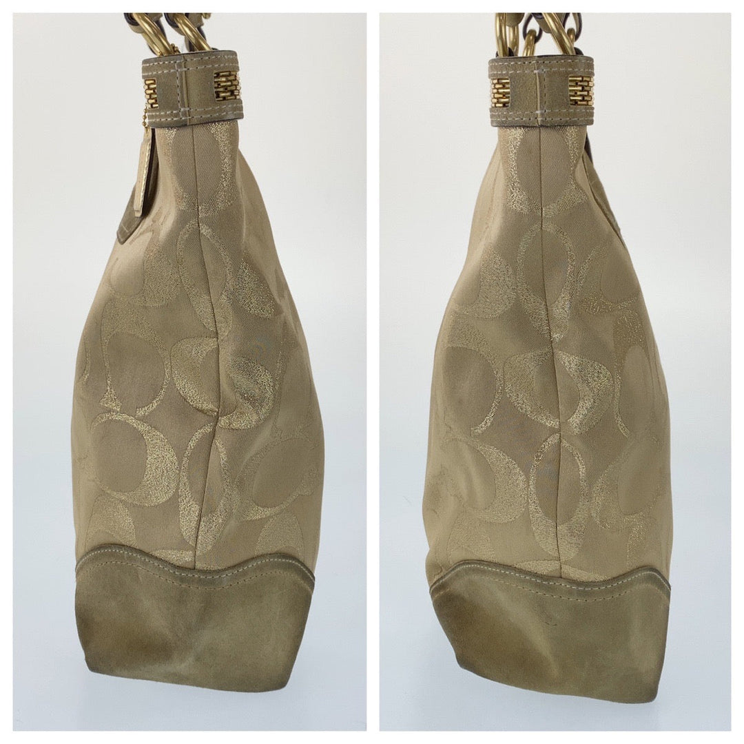 COACH Tote Bag F06J-10390 canvas beige Signature