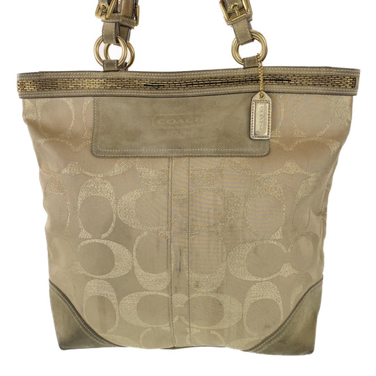 COACH Tote Bag F06J-10390 canvas beige Signature