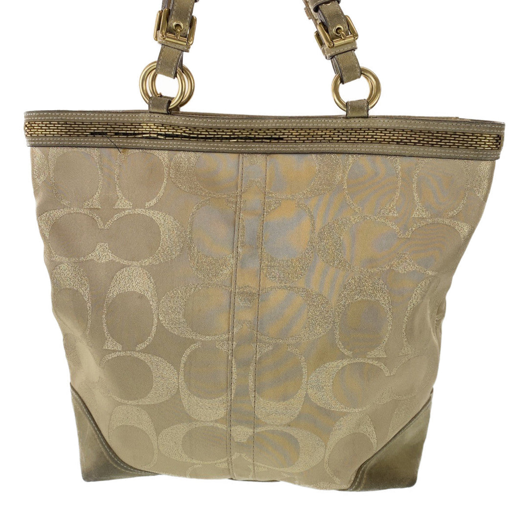 COACH Tote Bag F06J-10390 canvas beige Signature