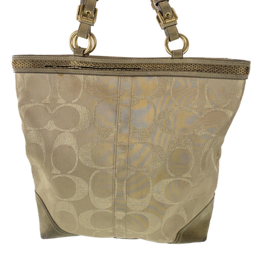 COACH Tote Bag F06J-10390 canvas beige Signature