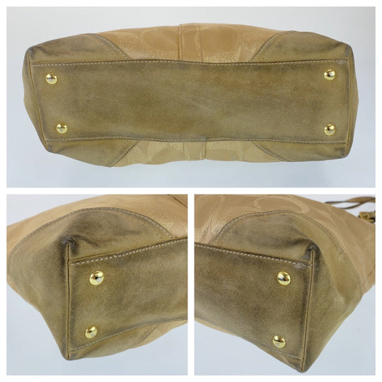 COACH Tote Bag F06J-10390 canvas beige Signature