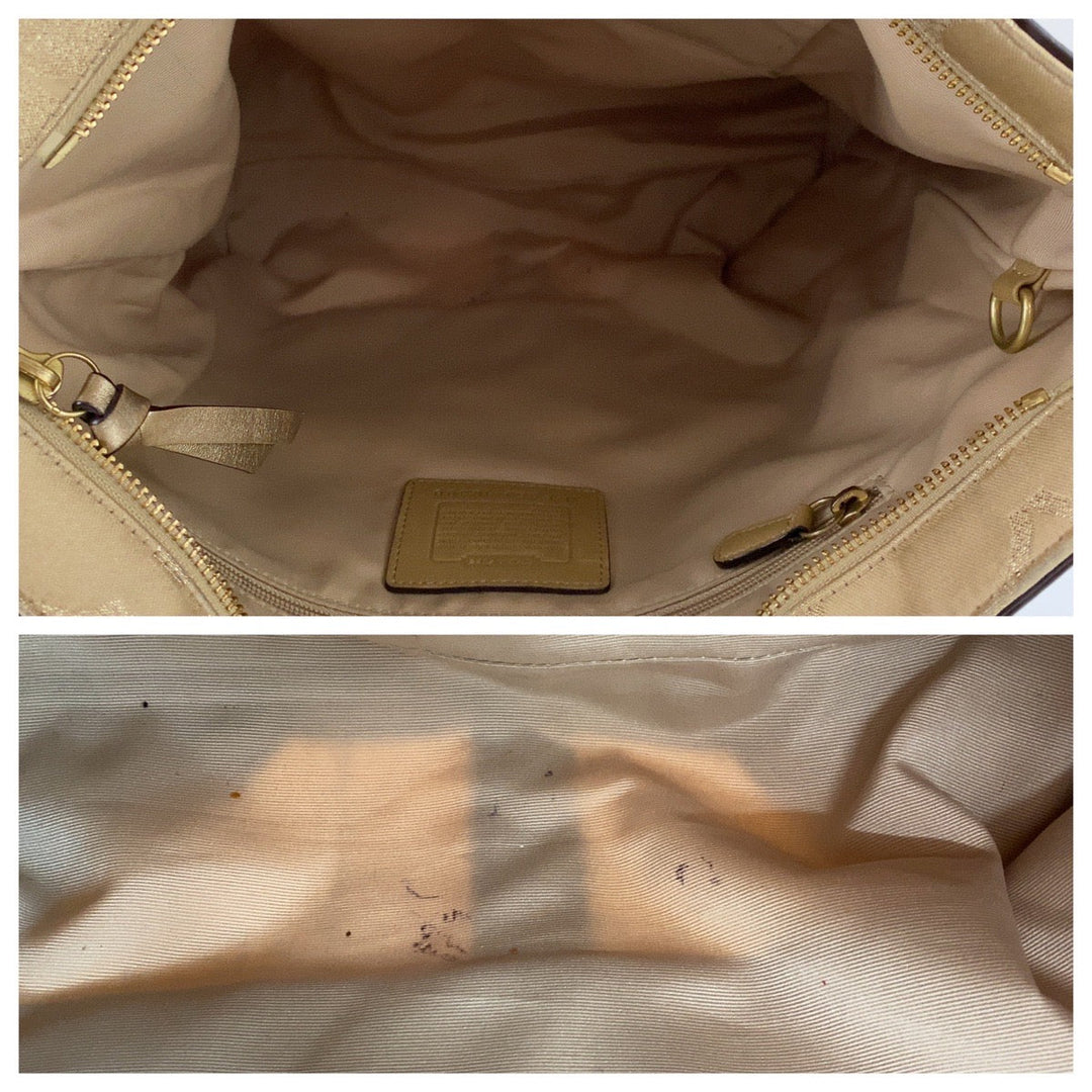 COACH Tote Bag F06J-10390 canvas beige Signature