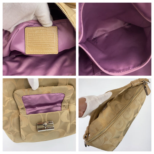 COACH Shoulder Bag F1068-14904 leather Brown Signature