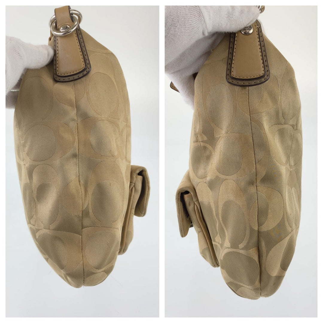 COACH Shoulder Bag F1068-14904 leather Brown Signature