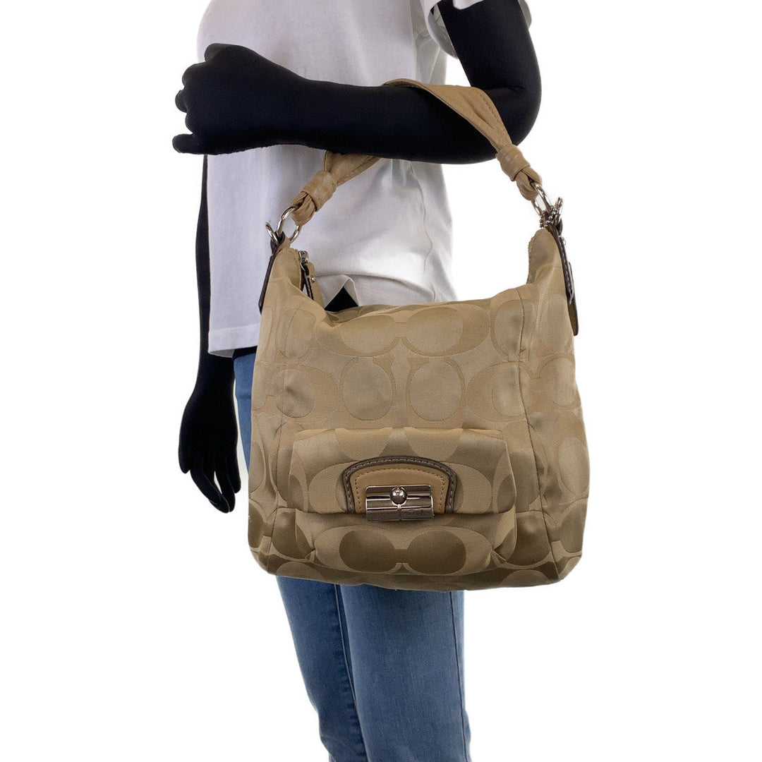 COACH Shoulder Bag F1068-14904 leather Brown Signature