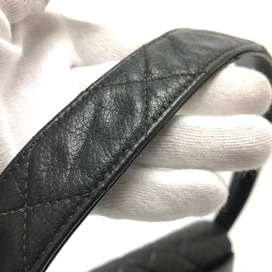 CHANEL Shoulder Bag Caviar skin black COCO Mark Matrasse CC