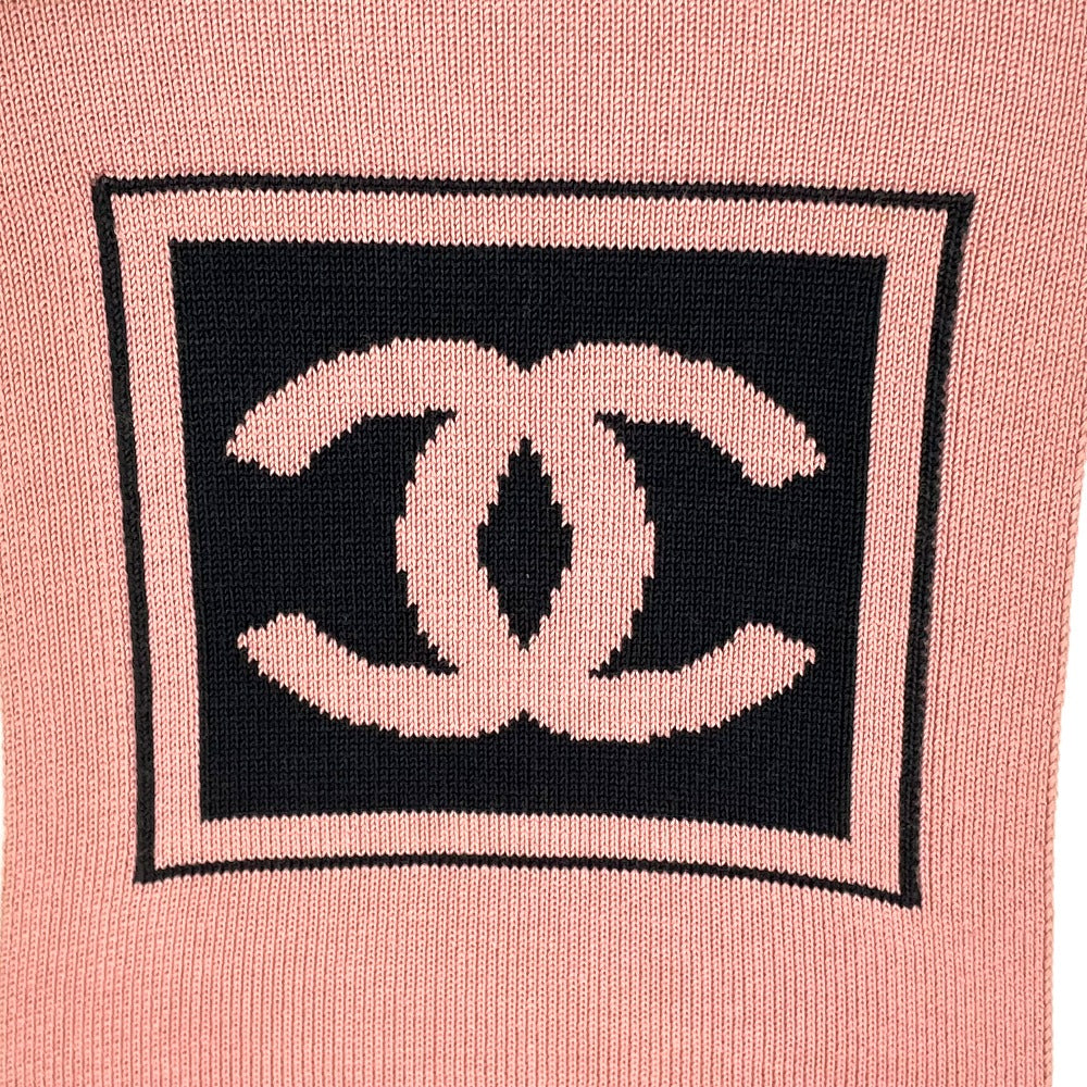CHANEL Stall cotton pink Sports CC COCO Mark logo Women Used Authentic