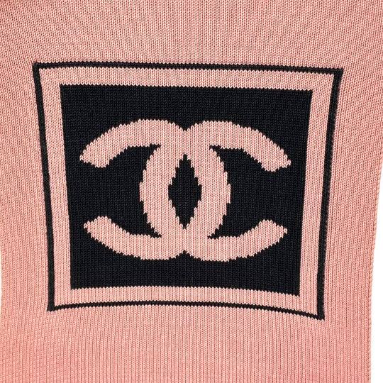 CHANEL Stall cotton pink Sports CC COCO Mark logo Women Used Authentic