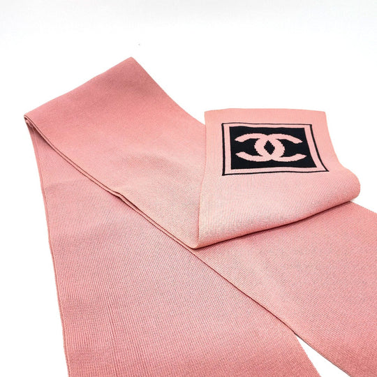 CHANEL Stall cotton pink Sports CC COCO Mark logo Women Used Authentic