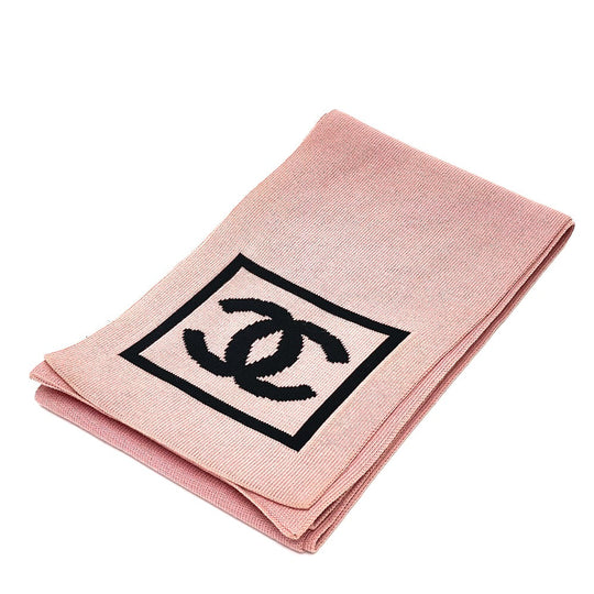 CHANEL Stall cotton pink Sports CC COCO Mark logo Women Used Authentic