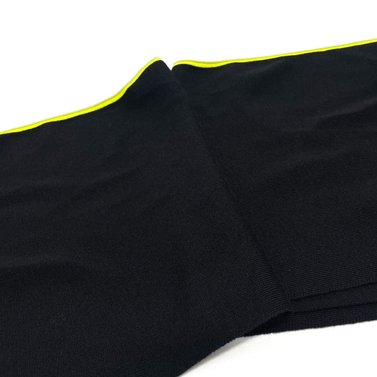 CHANEL Scarf Wool/Cashmere, Wool/Silk/Cashmere black x fluorescent green Sports CC COCO Mark unisex(Unisex) Used Authentic