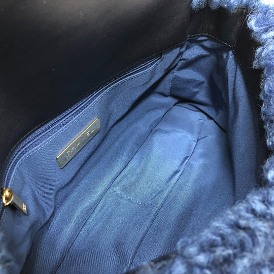 CHANEL Shoulder Bag Mouton blue Mouton Matelasse CHANEL19