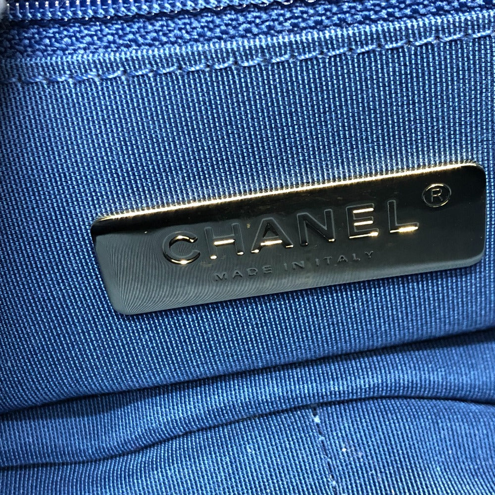 CHANEL Shoulder Bag Mouton blue Mouton Matelasse CHANEL19