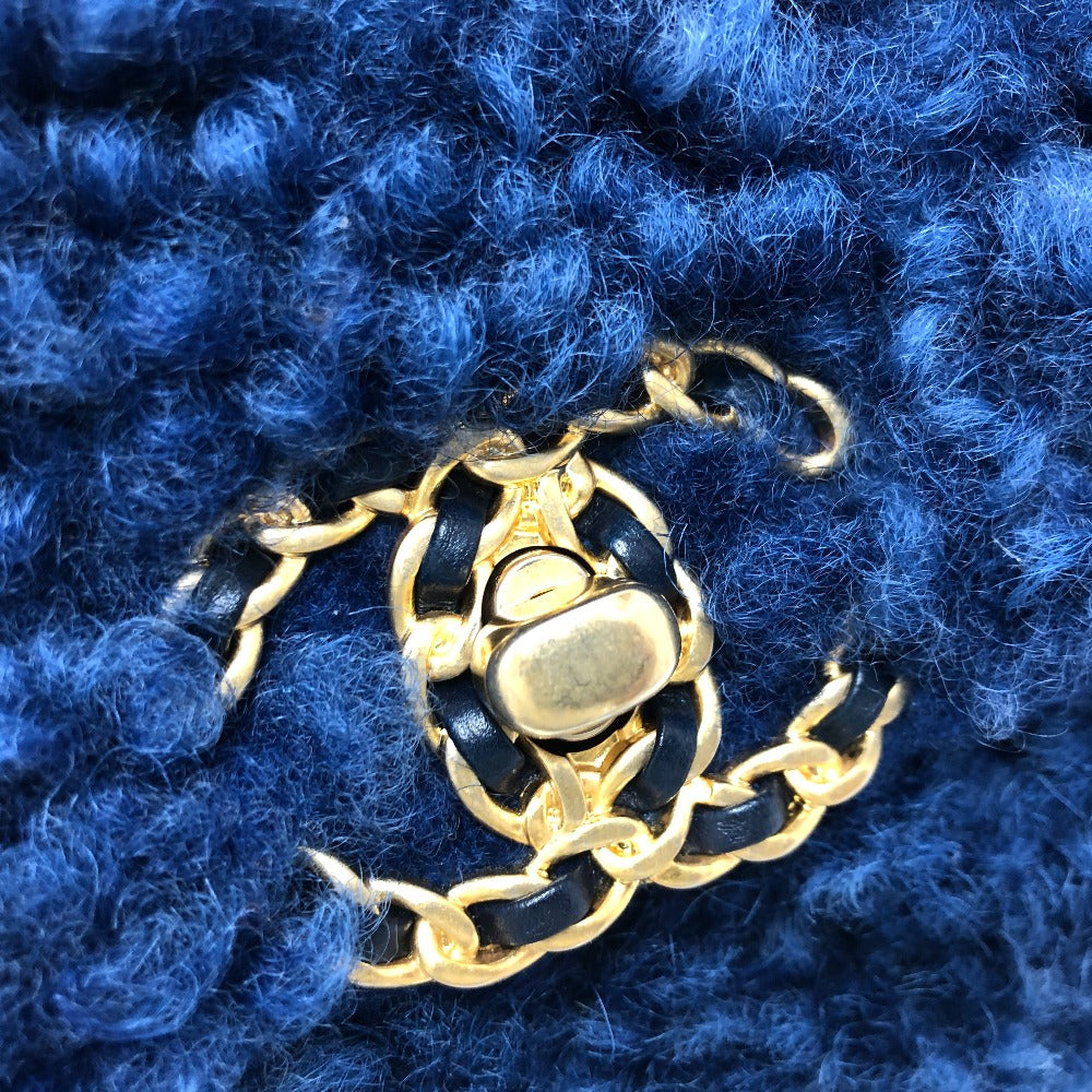 CHANEL Shoulder Bag Mouton blue Mouton Matelasse CHANEL19