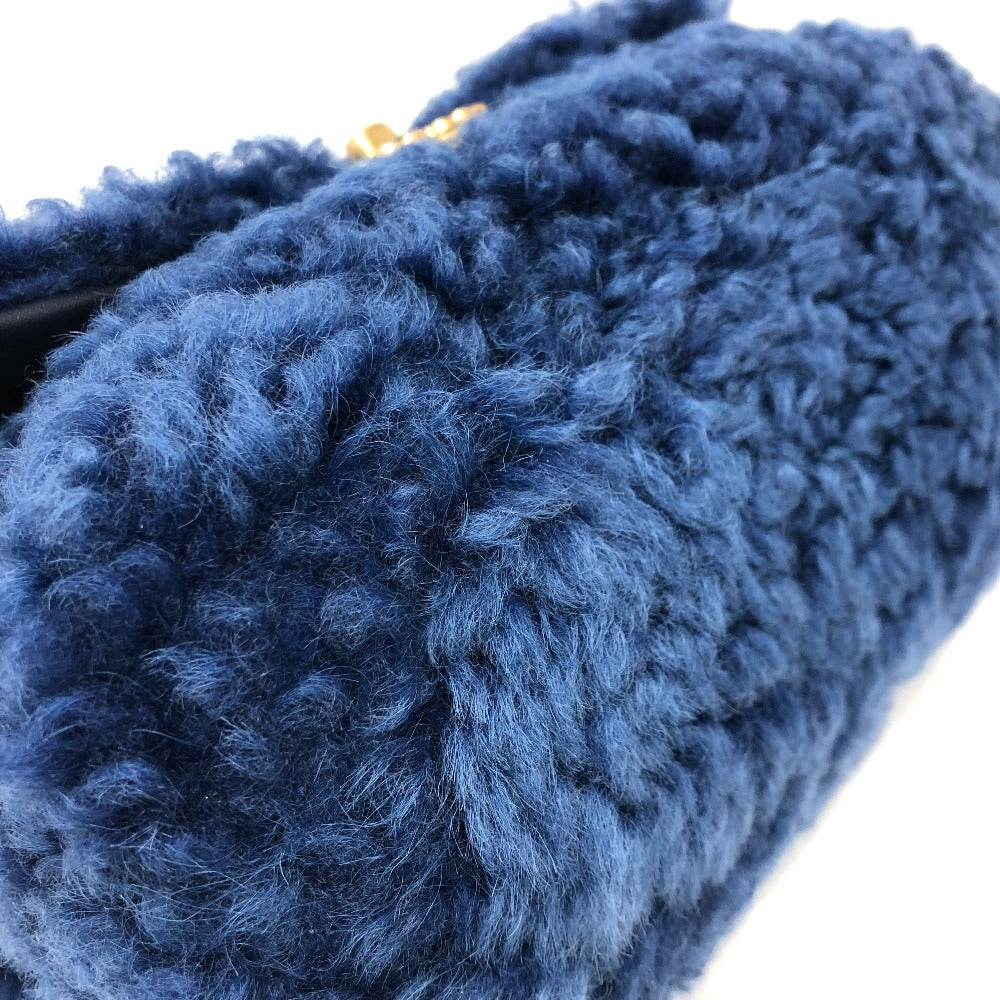 CHANEL Shoulder Bag Mouton blue Mouton Matelasse CHANEL19