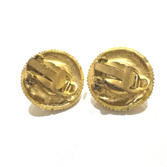 CHANEL Earring metal gold Clear stone Women Used Authentic