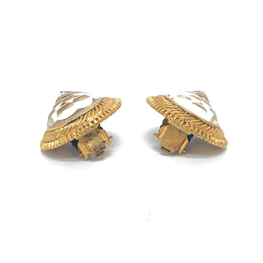 CHANEL Earring metal gold Clear stone Women Used Authentic