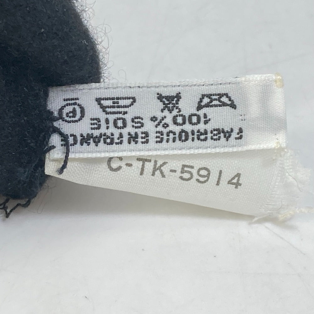 CHANEL Glove silk black CC COCO Mark Women Used Authentic