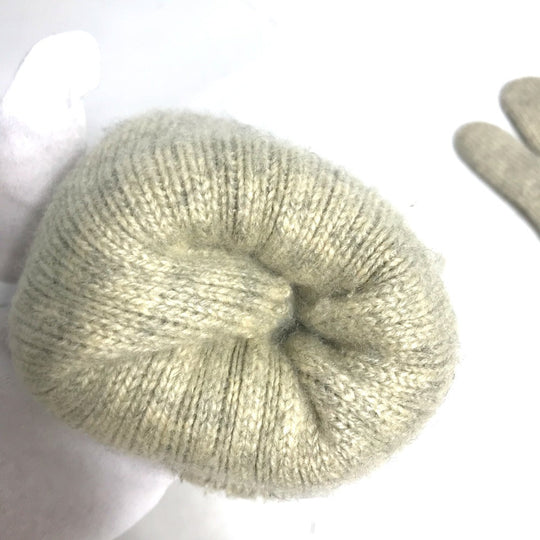 CHANEL gloves cashmere Beige type CC COCO Mark Women Used Authentic