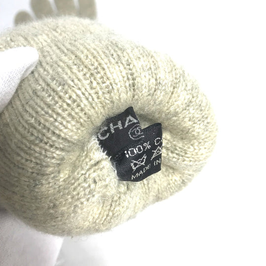 CHANEL gloves cashmere Beige type CC COCO Mark Women Used Authentic