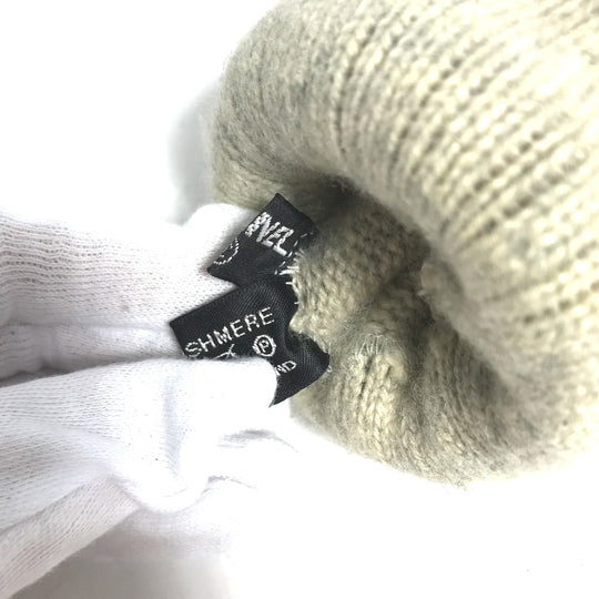 CHANEL gloves cashmere Beige type CC COCO Mark Women Used Authentic